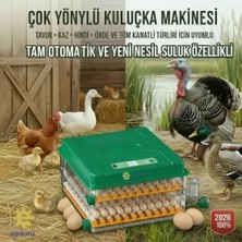 Eco Lounge EP120 Yumurta Kapasiteli Tam Otomatik Kuluçka Makinesi - Yeni Nesil Harici Suluklu, Dijital Nem ve Sıcaklık Göstergeli