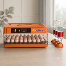 Eco Lounge Tam Otomatik Kuluçka Makinesi 130 Yumurta Kapasiteli - Akıllı Isı ve Nem Kontrollü, Ayarlanabilir Viyol, Otomatik Su Sistemli