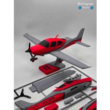 Betispaw Studio Cirrus SR22 Uçak Maketi Havacılık Tutkunları Için Hediye Hobi