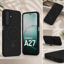 Coolacs Samsung Galaxy A27 Uyumlu Kılıf M-Safe Özellikli Yüzük Standlı Telefon Kılıfı Kapak