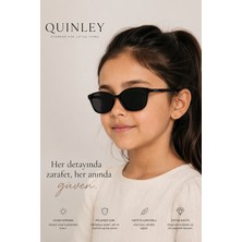 Quinley Kids Siyah Bpa Içermez (Bpa Free) Polarize Uv 400 Korumalı Esnek Grilamid Çerçeveli Çelik Menteşeli Çocuk Güneş Gözlüğü