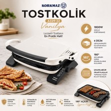 Korkmaz Tostkolik Vanilya Tost Makinesi A329-22 600 W Döküm Plaka Alüminyum Malzeme ile Pratik Kullanım