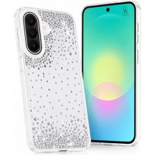 Coolacs Samsung Galaxy A27 Uyumlu Kılıf Damla Taşlı Parlak Kadın Telefon Kılıfı Kapak