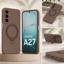 Coolacs Samsung Galaxy A27 Uyumlu Kılıf M-Safe Özellikli Yüzük Standlı Telefon Kılıfı Kapak