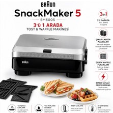 Braun Snackmaker 5 SM5005 Silver Tost Makinesi 800 W Güç, Alüminyum Plaka ve Çıkarılabilir Özellikler