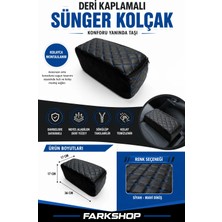 Fark Shop Gmc Canyon Ile Özel. Uyumlu Sünger Kolçak Siyah Deri Mavi Dikişli