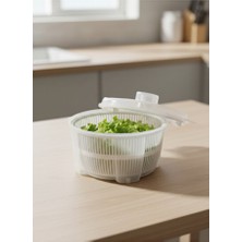 Empressco 5 Litre Salata ve Sebze Kurutucu, Bpa Free, Beyaz, Pratik ve Sağlıklı Kullanım