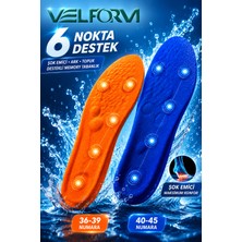 Velform Hafızalı Memory Tabanlık – Şok Emici, Ark ve Topuk Destekli Ayakkabı Içi Tabanlık 6nokta
