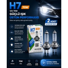 Duolight H7 70W Halojen Far Ampulü 12V Yüksek Performanslı Güçlü Işık 2 Adet