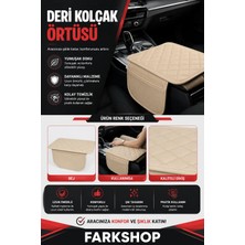 Fark Shop Relive Ezı Ile Uyumlu Özel Krem Deri Krem Dikiş Kolçak Örtüsü