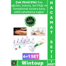 Wintoup #hacamat Kupa Vakum Terapi Aparatı Pompalı Klinik Profesyonel Şık Selülit Giderici 6'lı Hacamat Seti