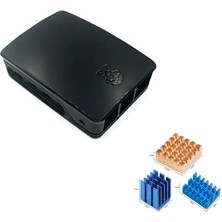 Raspberry Pi 3b+/4b Abs Soğutmalı Kasa — Siyah Gövde + Soğutma Plakası