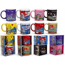 My Best Store Istanbul Temalı Porselen Kupa Bardak ALK5829