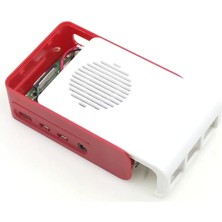 Raspberry Pi 4b Abs LED Fanlı Soğutma Kasası — Beyaz / Kırmızı