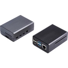 Raspberry Pi 4b Alüminyum Soğutma Kasa — Metal Koruma, Koyu Gri
