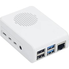 Raspberry Pi 4b Abs LED Fanlı Soğutma Kasası — Beyaz