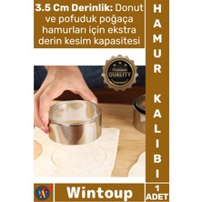 Wintoup #hamurkalıbı Paslanmaz Çelik 7.5 cm Kesicisi Profesyonel Yuvarlak Mantı Şeker Hamuru Kesme Kalıbı