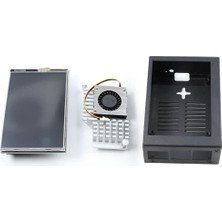 Raspberry Pi 5 3,5 Inç Tft Dokunmatik LCD Ekran Kiti — Alüminyum Kasa + Soğutucu