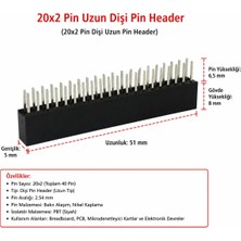 Raspberry Pi Zero W 40 Pin Gpıo Header Seti — Düz ve Eğik Pin