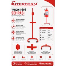 İnterform Interform Ayaklı Yangın Tüpü Sehpası Portatif Yangın Tüpü Sehpası