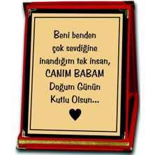 Orta Boy Babalar Için Doğum Günü Plaketi