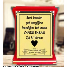 Babalar Günü Plaket Babaya Plaket Canım Babam Plaket Doğum Günü Plaket Babaya Hediye