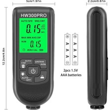 Eco Lounge HW-300PRO Oto Boya Kalınlık Ölçer 0-2000ΜM Fe & Nfe Kaplama Kalınlık Test Cihazı