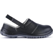 Meral İş Güvenlik Meral Slipper 210-03 S1 Siyah Sandalet Iş Ayakkabısı Çelik Burun Jeriko Taban