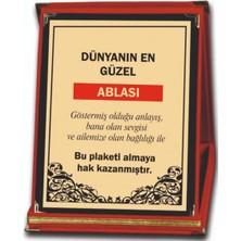 Orta Boy Abla Abi Kardeş Plaketi