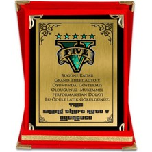 Yılın Grand Theft  Autov  Oyuncusu Kadife Premium Plaket