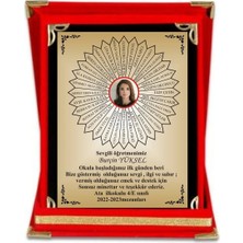 Öğretmen Plaketi ,öğretmene Resimli Yıldız Plaket ,kadife Kutulu Plaket 15*20CM Ölçüsünde