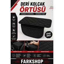 Fark Shop Gmc Typhoon Ile Uyumlu Özel Siyah Deri Siyah Dikiş Kolçak Örtüsü