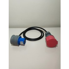 Kırkdabir Cee Norm 5/16A Uzatma Priz ve 3/16A 90° Eğik Fişli 3x2,5mm Ttr H05VV-F Adaptör Kablo