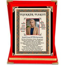Mezuniyet Plaketi Teşekkür Plaketi Kişiye Özel Plaket Öğretmene Plaket Öğretmenler Günü Plaketi