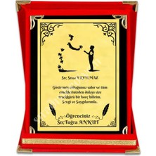 Kişiye Özel Öğretmenler Günü Plaket Öğetmene Hediye Albüm Plaket Kadife Plaket Isimli Plaket