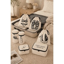 Paris Home 7 Parça Premium Valiz Düzenleyici Bavul Içi Organizer Seti Seyahat Hurcu