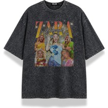 Fuddy Moda Unisex Oversize Zara Larsson Fan Art Baskılı Yıkamalı Tişört