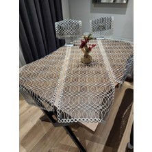 Yalıns Home Deniz- Modern Siyah Zemin Üzerıne Işlemeli Runner Set RUNNER:140X40 ŞÖMEN:95X40 PEÇETE:43X30