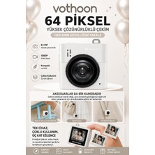 Gees Global Mini Dijital Kamera 64MP 16X Digital Zoom Retro Vintage 1.4’’ekranlı Video Kamera Taşınabilir