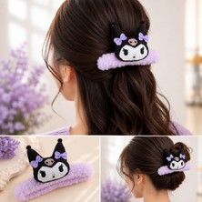 D2listone Kuromi Figürlü Tüylü Peluş 11 cm Mandal Toka