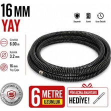BİMEX 16 mm 6 Metre Kanal Açma Yayı Seti Universal Tak-Çıkar 3.2 mm Çelik Aparatı Pim Anahtarı Hediyeli