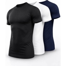 Sapeur 3'lü Paket Erkek Premium Dar Compression Tişört - Esnek ve Nefes Alan, Spor & Günlük Tişört