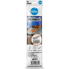 Selex Anti-Uv Korumalı 130X60CM Katlanabilir Vantuzlu Oto Ön Cam Güneşliği