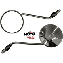 Mr MotoRally Motosiklet Nikel Ayna Takımı Scooter ve Vitesli Motorlar Için Uyumlu 8 mm ve 10 mm Uyumlu 3110