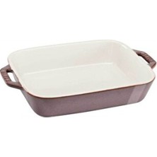 Empressco Şık Seramik Fırın Kabı, 20X16 Cm, Antik Gri, Pratik ve Dayanıklı