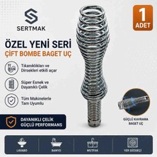 BİMEX Kanal Çift Bombe Baget Uç Universal Tak-Çıkar Kanal Açma Yayı Ucu  Üstün Geçiş Performansı16 mm