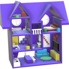 Oyuncak Bebek Evi Seti (Mobilyalar Dahil) - Doll House Including Furnitures