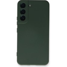 DS LLC Samsung Galaxy S22 Plus Kılıf Nano Içi Kadife Silikon - Koyu Yeşil