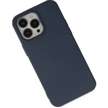 DS LLC Apple Iphone 14 Pro Kılıf Nano Içi Kadife Silikon - Lacivert