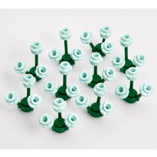 LEGO Orjinal Bitki Ağaç Parçaları: Çiçek: Flowers: 40 Parça Çiçek ve Bitki - 10 Adet Yeşil Bitki ve 30 Adet Cam Göbeği Çiçekten Oluşur.